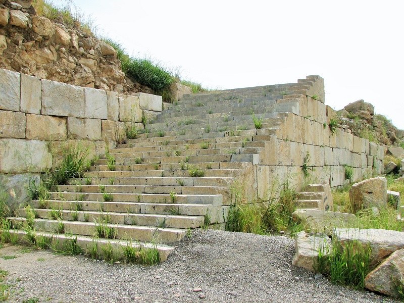 Stairs of Temple of Anahaita in Kangavar