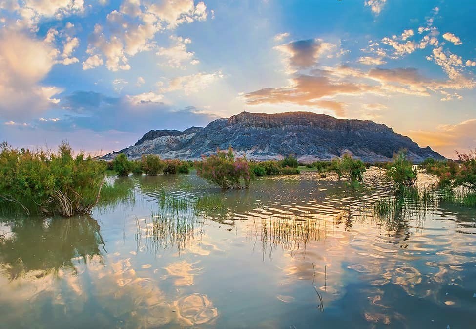 Mount Khajeh in Hammon Biosphere Reserve in Iran