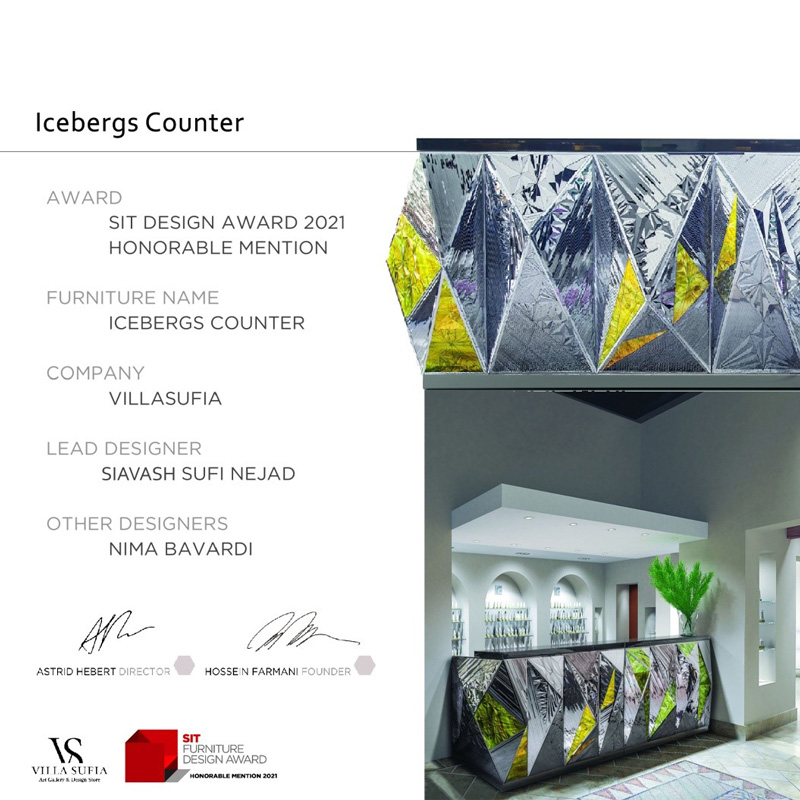Sit Design Awards for Siavash Sufinejad’s Icebergs Counter