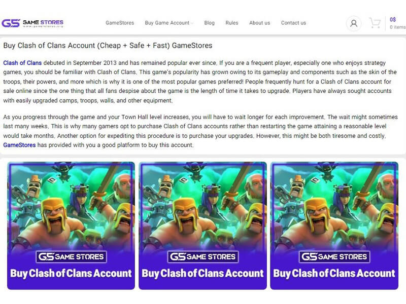 Buy Clash of Clans Account