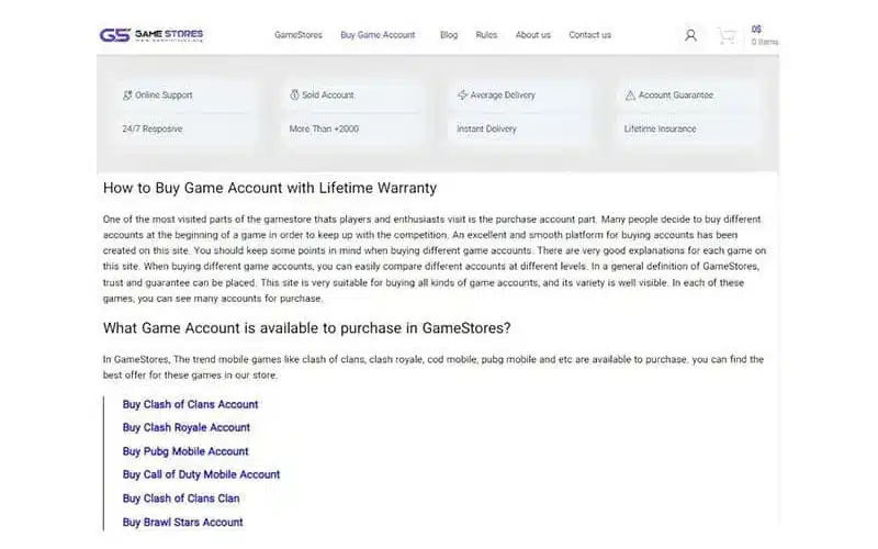 Buy Gaming Account