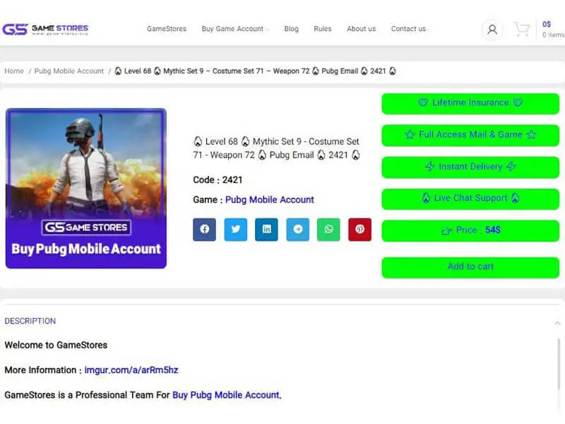 Buy Pubg Mobile Account
