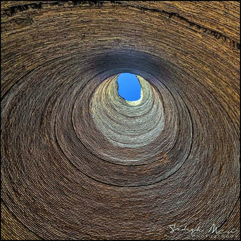 Inside the Aghazade Abarkooh Ice House dome