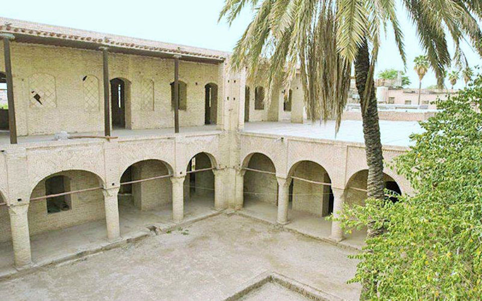 Inside the courtyard of Moein Al-Tojar Caravanserai, Ahvaz