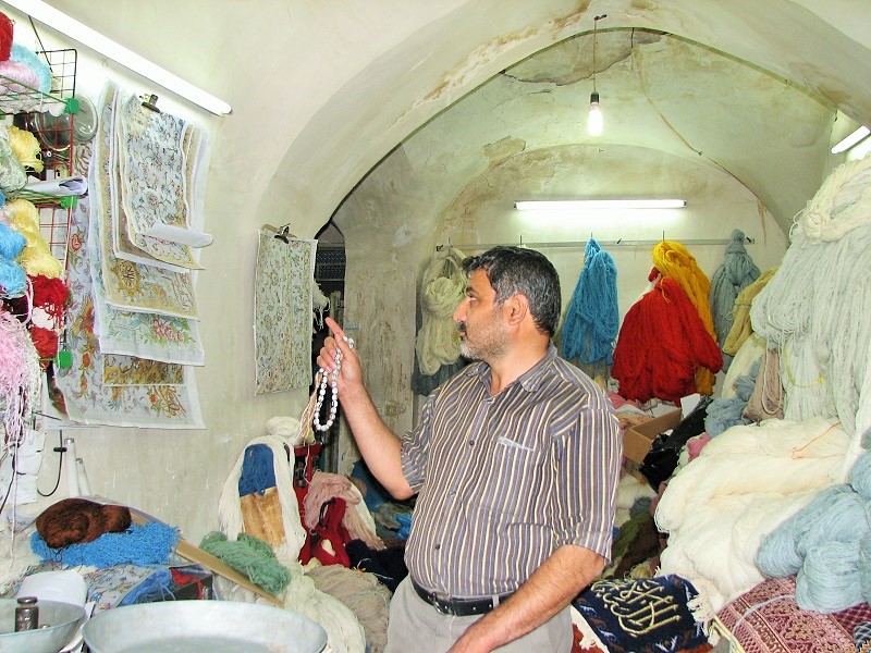 Yarn shop in Kashan Bazaar