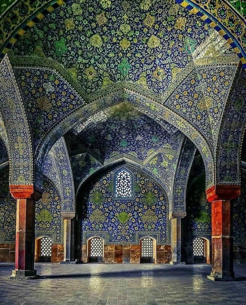 View of Inside the Shabestan in Shah Mosque Isfahan