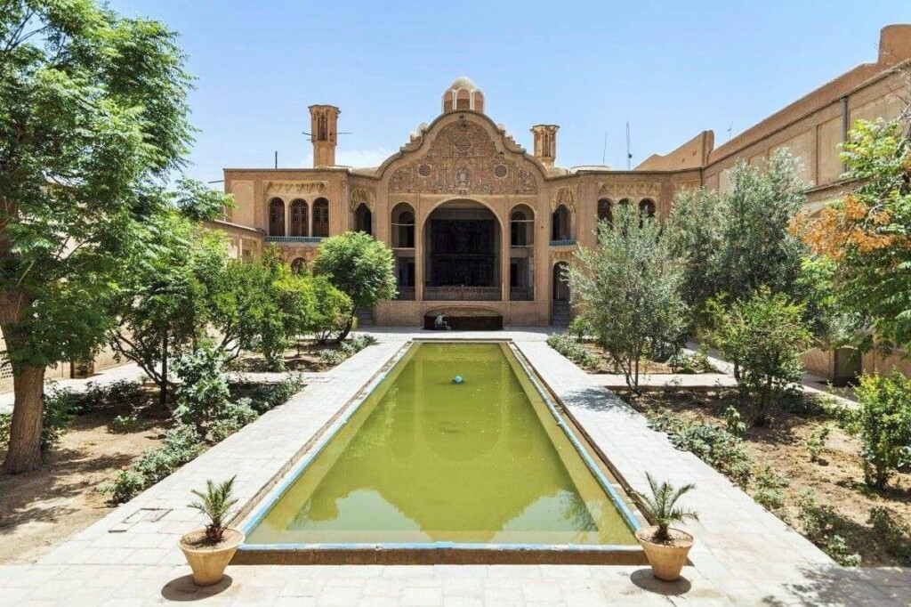 The courtyard of Borujerdi Historical House in Kashan