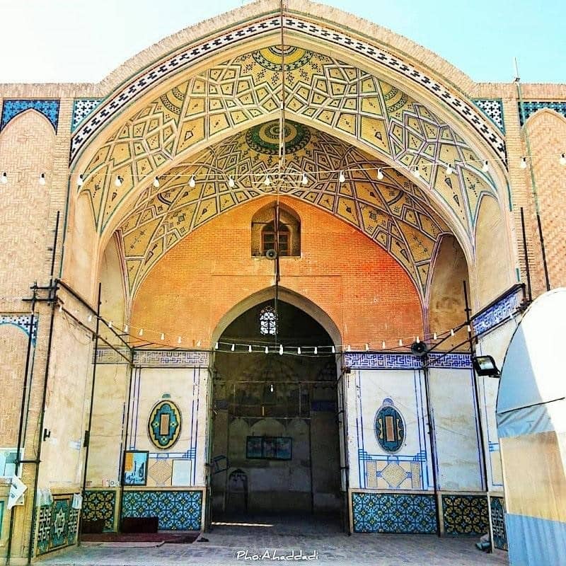 The entrance of Jameh Mosque in Kashan