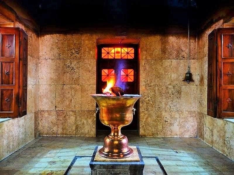 Sacred Zoroastrian Fire in Fire Temple of Yazd
