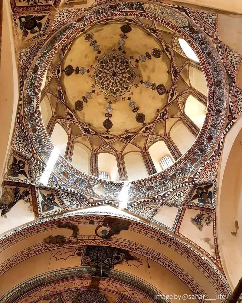 View of ceiling decorations in the Monastery of Saint Stepanos