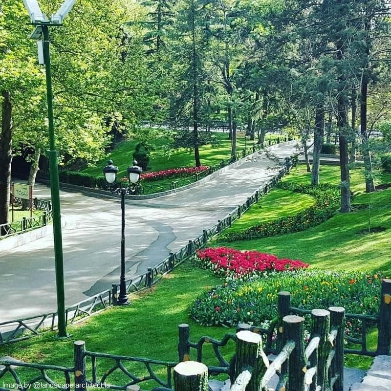 Inside Mellat Park, Tehran, Valiasr St