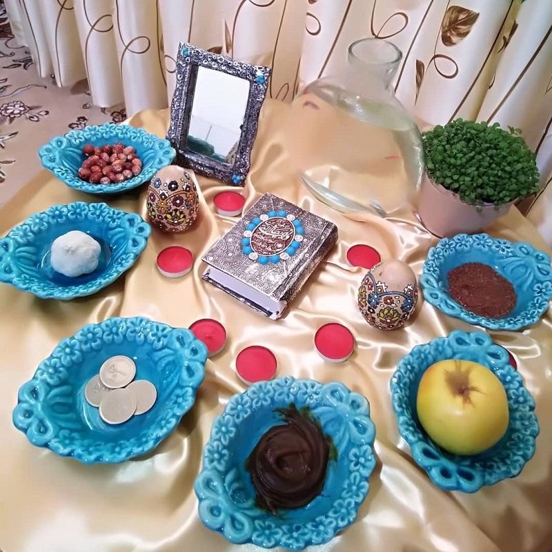 Iranian traditions of Sofreh Haft Sin for Nowruz
