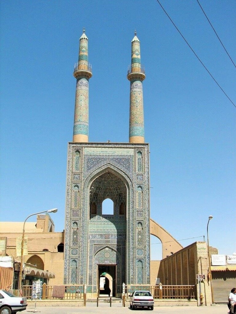 Minarets of Jame Mosque in Yazd