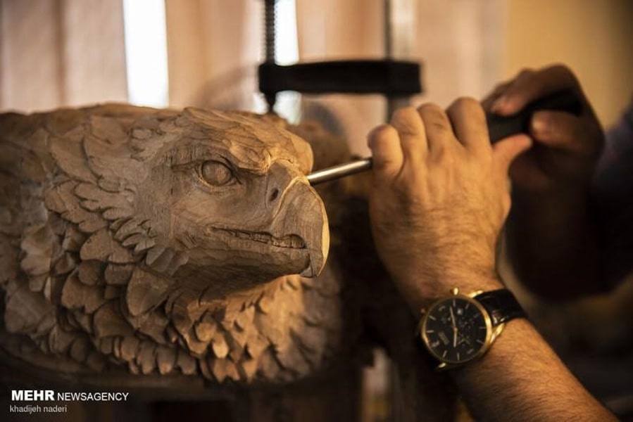 Iran handicrafts; Wood sculpting,