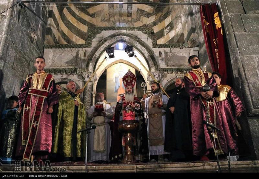 Worship service in the Monastery of Saint Thaddeus