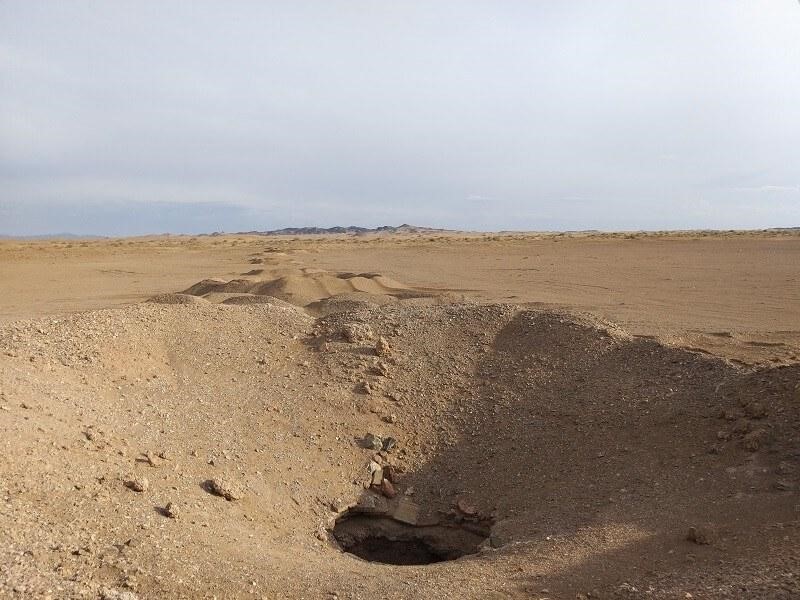 Qanat opening in the Maranjab desert