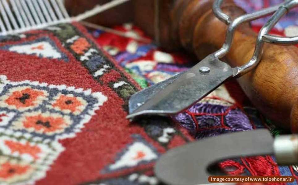old Iranian kilim weaving tools