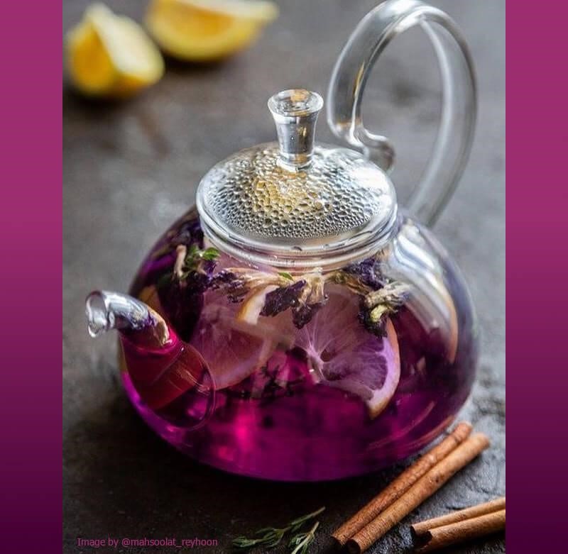 Borage flower tea, an authentic Iranian drink
