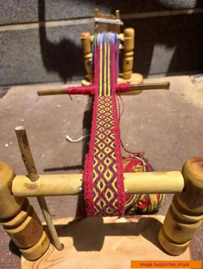 traditional band weaving device in Iran