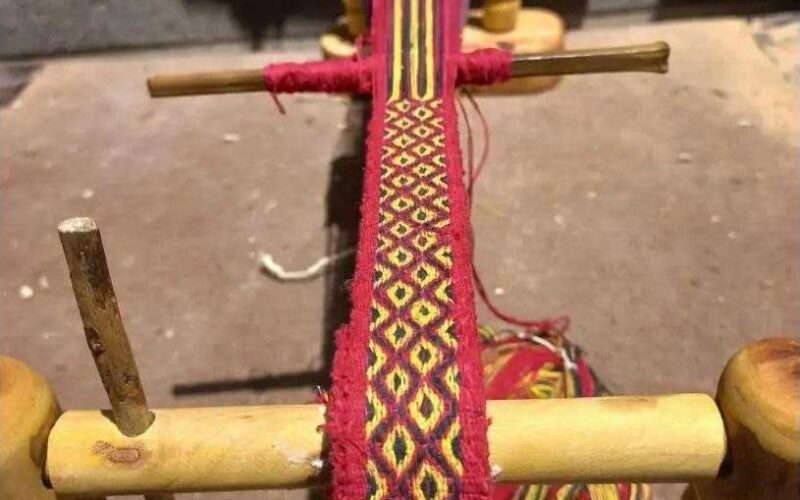 traditional band weaving device in Iran