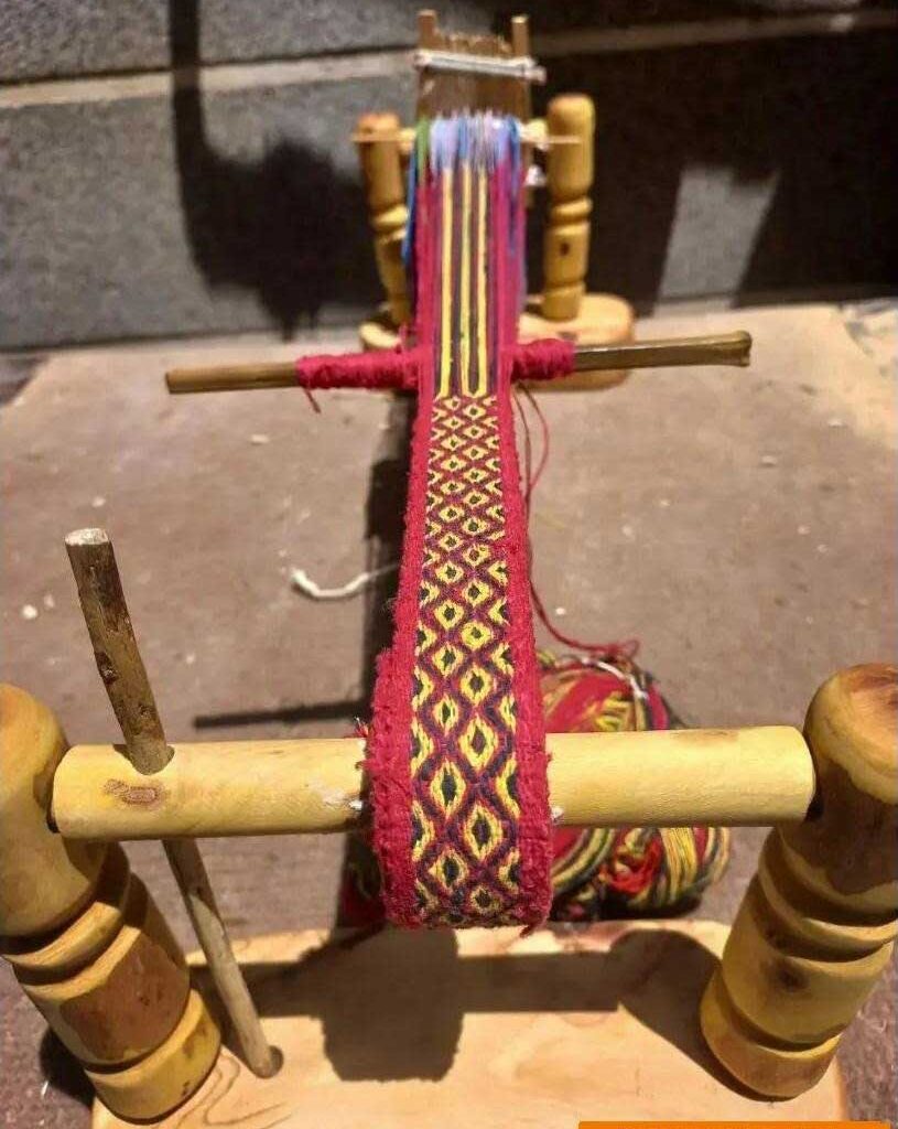 traditional band weaving device in Iran