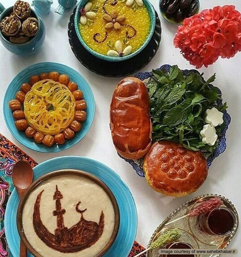 Common Iranian foods served as part of Iftar traditions