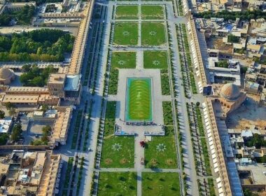 Aerial view of Imam Khomeini Square in Isfahan
