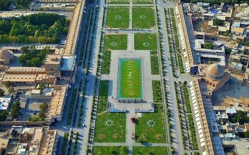 Aerial view of Imam Khomeini Square in Isfahan