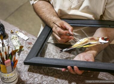 Learn more about reverse glass painting art