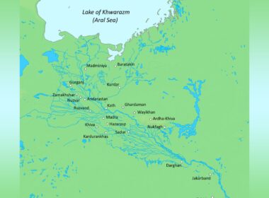 Map of Khwarazm territories