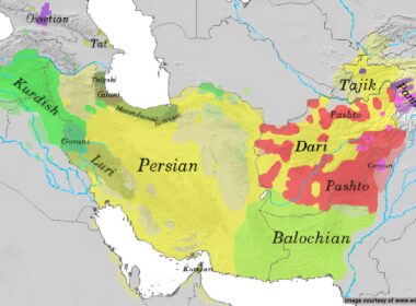 Geographical distribution of Iranian languages