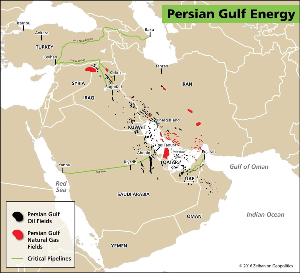Map of the Persian Gulf Countries | Destination Iran